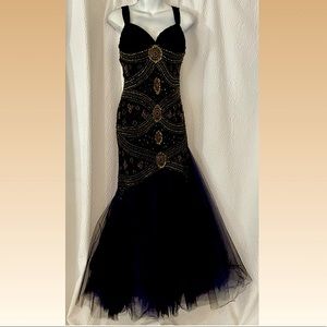 Black formal gown, size 14